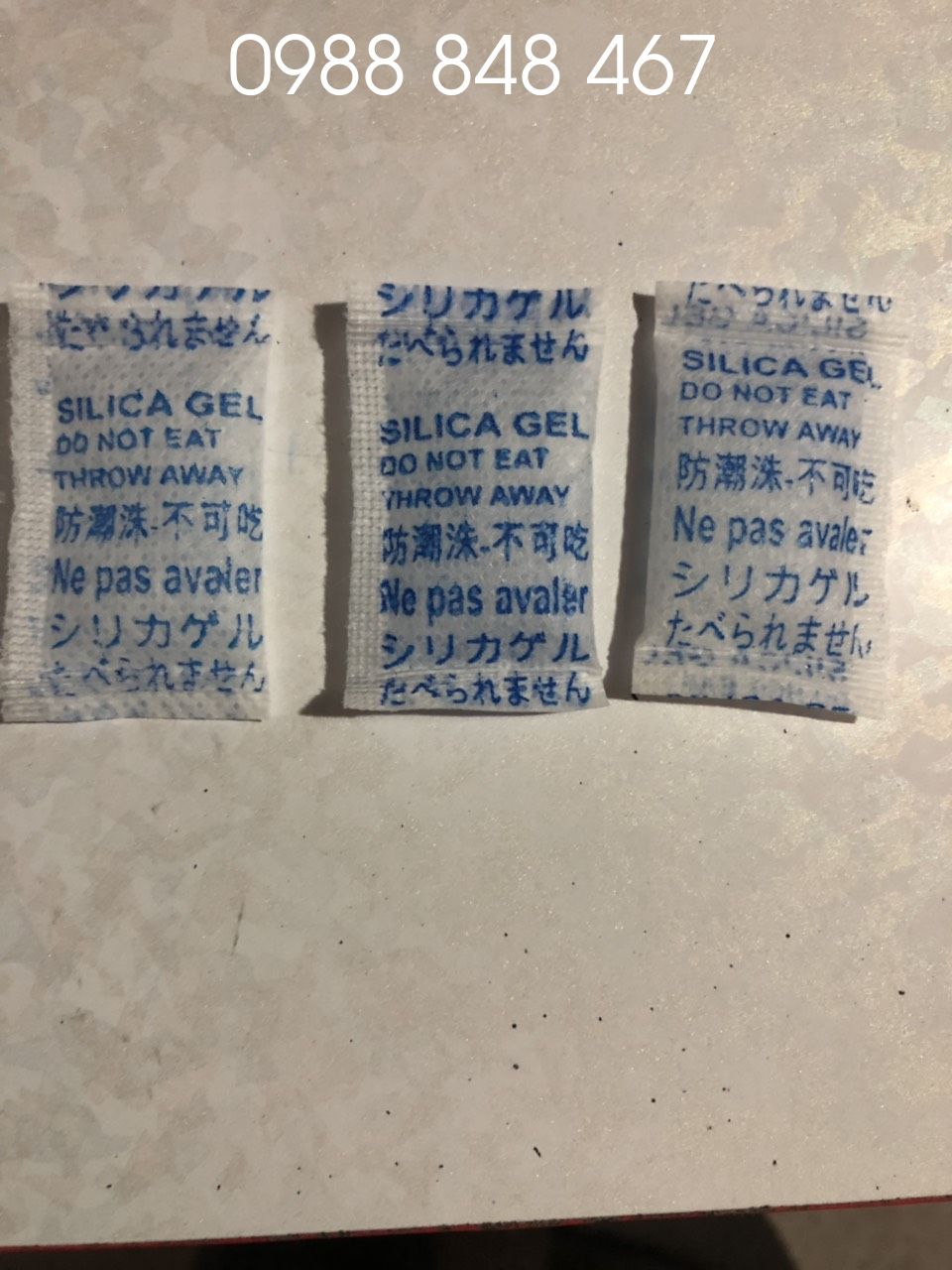 Gói hút ẩm 2g Tiếng Nhật chữ xanh